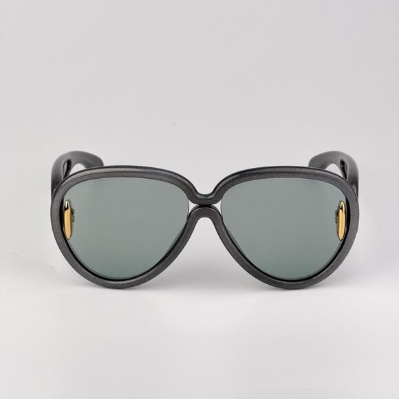 Loewe x Paula’s Ibiza Sunglasses – Metallic Grey Pilot Blue Mirror LW40132I 05X - Picture 6 of 10